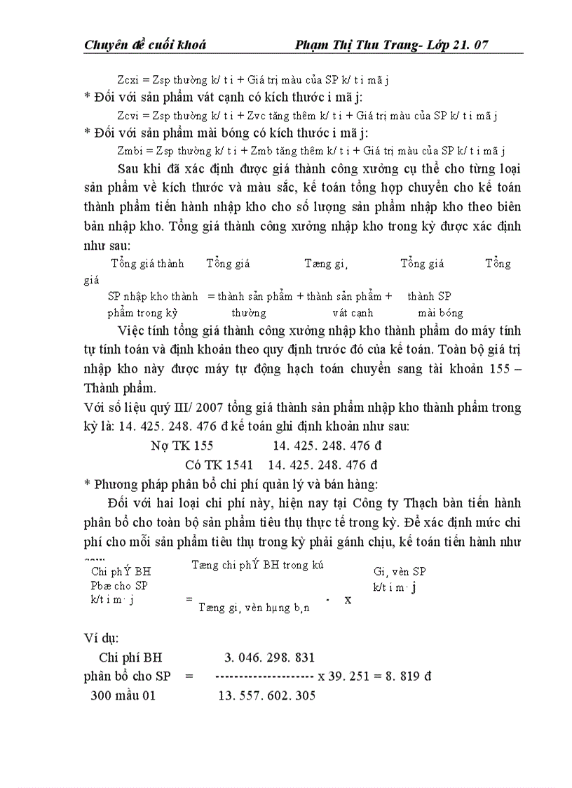 image for page Kế toán chi phí sản xuất và tính giá thành sản phẩm ở Công ty Thạch Bàn 1