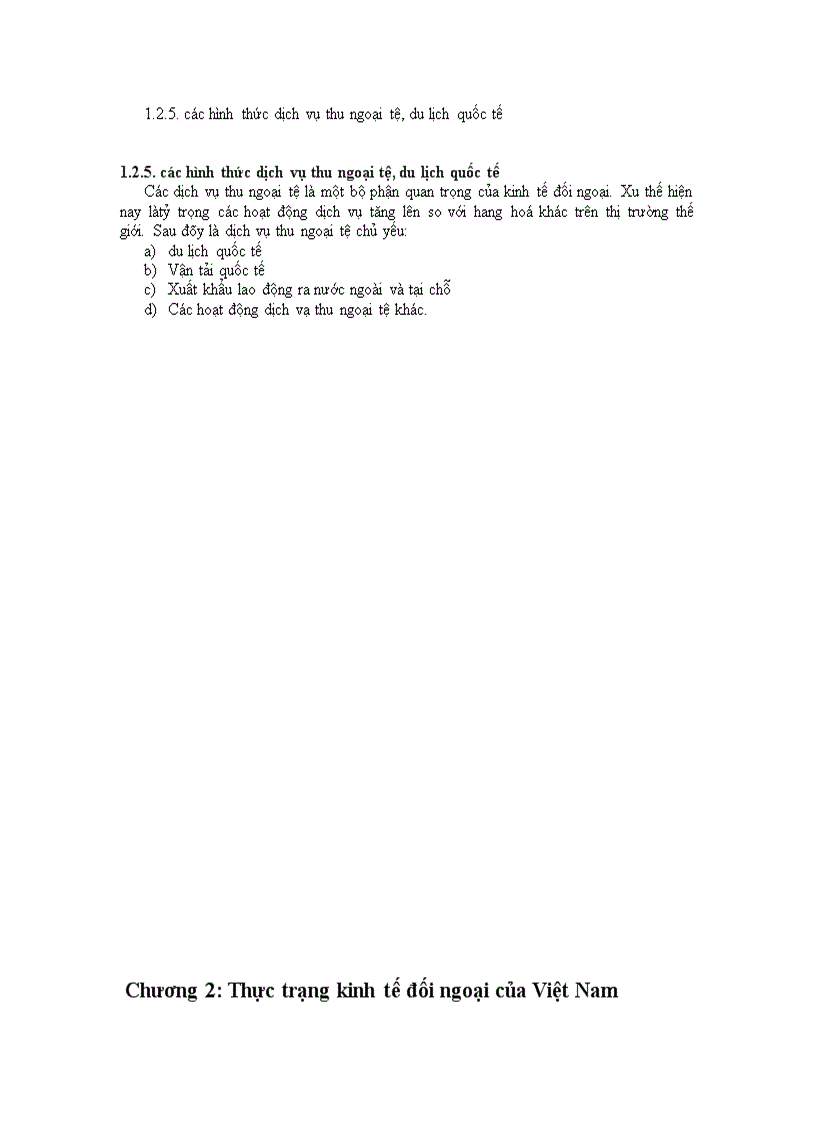 Thực trạng kinh tế đối ngoại ở Việt Nam 1