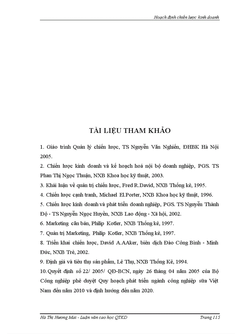 image for page Hoạch định chiến lược kinh doanh tại Công ty cổ phần sữa Việt Nam giai đoạn 2006 2015