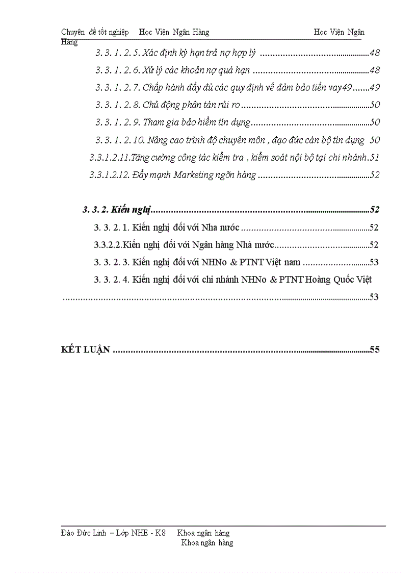 image for page Giải pháp nâng cao chất lượng tín dụng tại NHNo PTNT chi nhánh Hoàng Quốc Việt 1