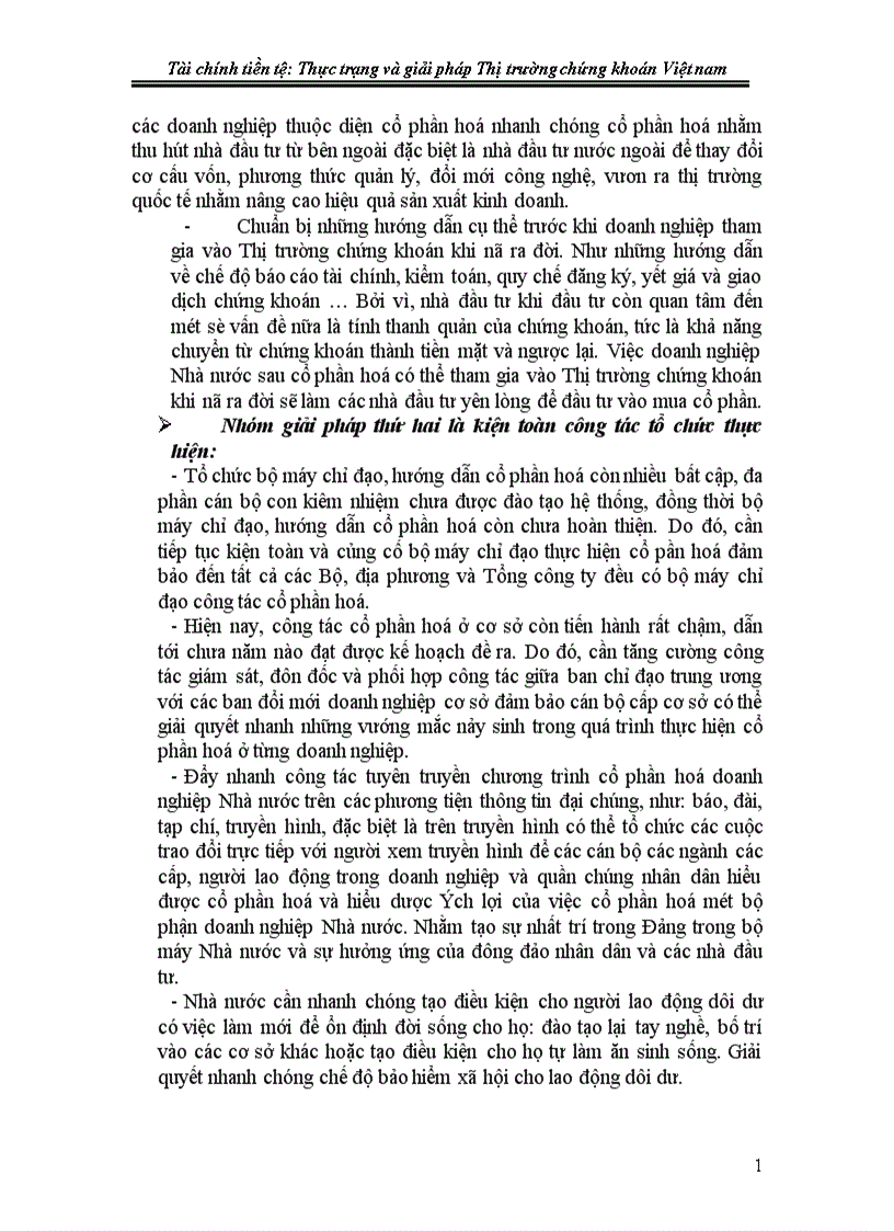 image for page Tài chính tiền tệ Thực trạng và giải pháp Thị trường chứng khoán Việt nam