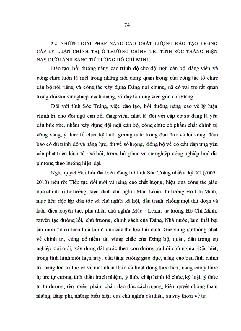 image for page Tư tưởng Hồ Chí Minh về giáo dục lý luận chính trị với việc nâng cao chất lượng đào tạo trung cấp lý luận chính trị ở Trường Chính trị tỉnh Sóc Trăng