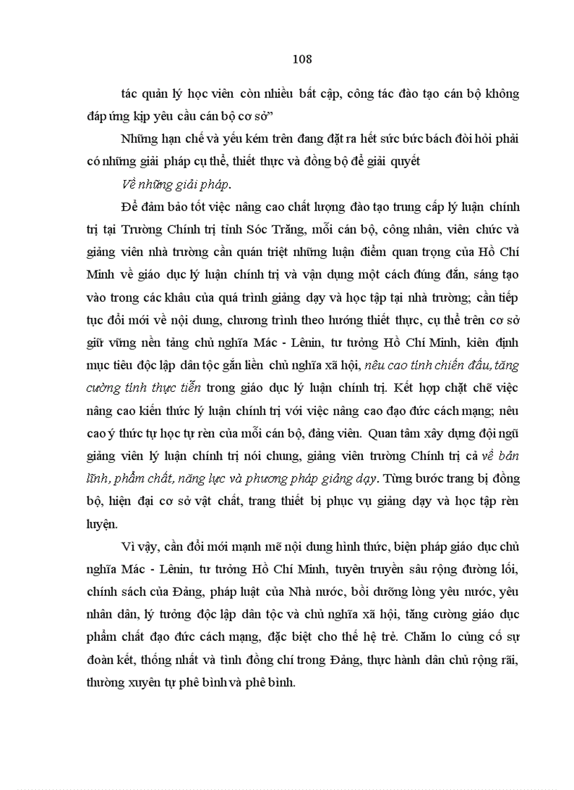 image for page Tư tưởng Hồ Chí Minh về giáo dục lý luận chính trị với việc nâng cao chất lượng đào tạo trung cấp lý luận chính trị ở Trường Chính trị tỉnh Sóc Trăng