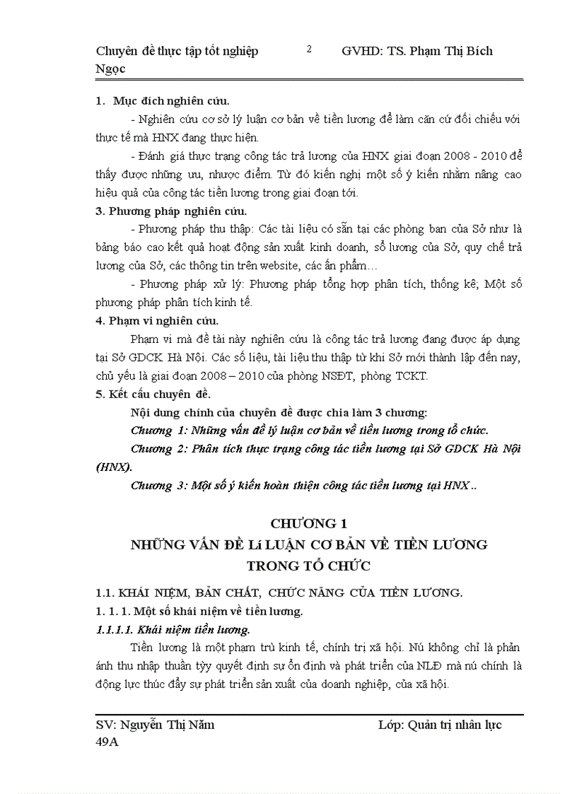image for page Một số ý kiến nhằm hoàn thiện công tác tiền lương tại Sở GDCK Hà Nội 1