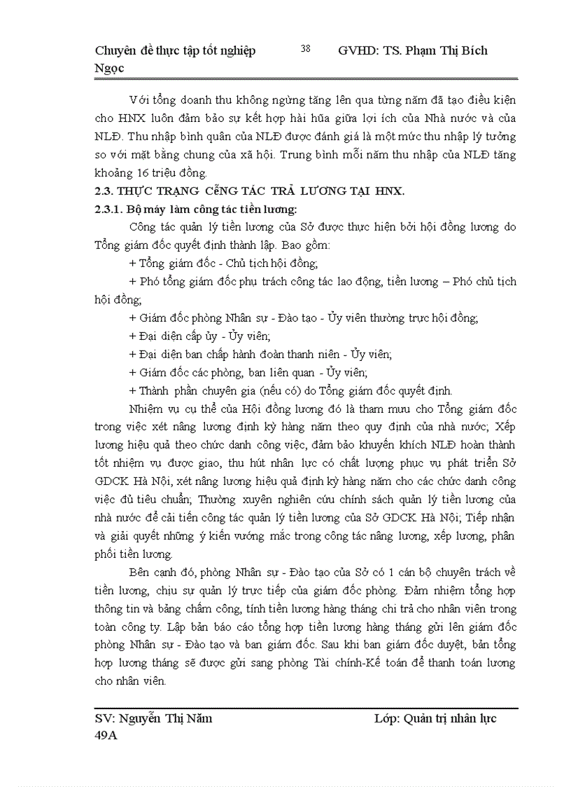 image for page Một số ý kiến nhằm hoàn thiện công tác tiền lương tại Sở GDCK Hà Nội 1