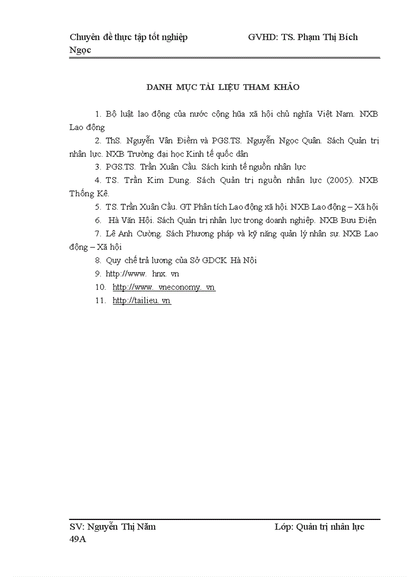 image for page Một số ý kiến nhằm hoàn thiện công tác tiền lương tại Sở GDCK Hà Nội 1