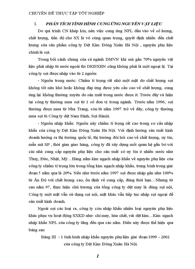 image for page Báo cáo thực tập tổng hợp tại công ty Dệt Kim Đông Xuân Hà Nội