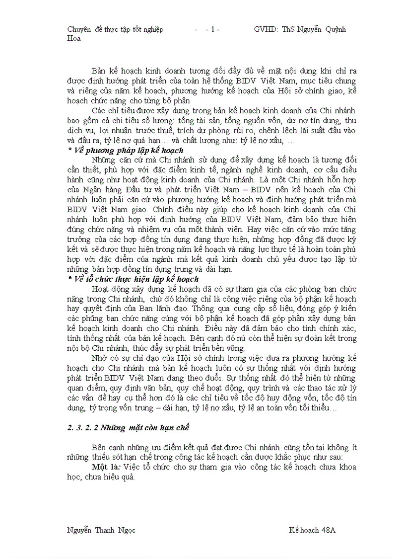 image for page Hoàn thiện công tác lập kế hoạch kinh doanh tại Ngân hàng Đầu tư và Phát triển Việt Nam Chi nhánh Thăng Long