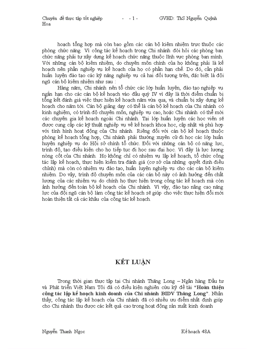 image for page Hoàn thiện công tác lập kế hoạch kinh doanh tại Ngân hàng Đầu tư và Phát triển Việt Nam Chi nhánh Thăng Long