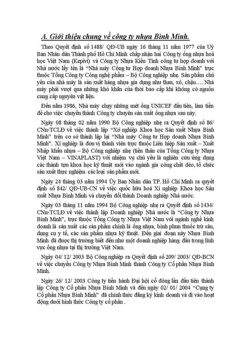 image for page Phân tích tài chính doanh nghiệp Công ty Cổ Phần Nhựa Bình Minh