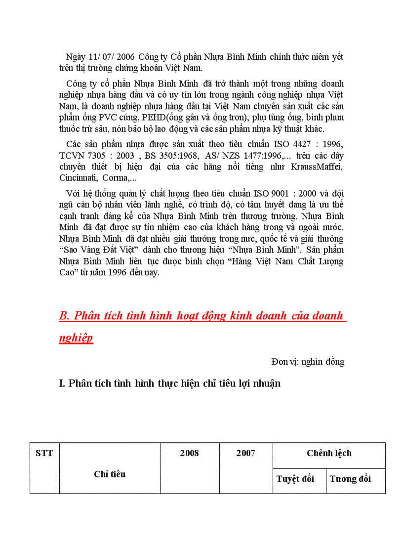 image for page Phân tích tài chính doanh nghiệp Công ty Cổ Phần Nhựa Bình Minh