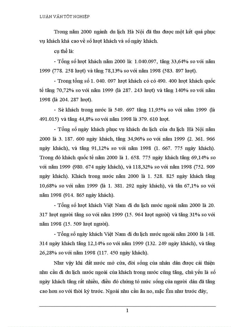image for page Vận dụng phương pháp dãy số thời gian phân tích biến động doanh thu du lịch thời kỳ 1995 2001 và dự đoán doanh thu du lịch thời kỳ 2002 2003 trên địa bàn Hà Nội 1