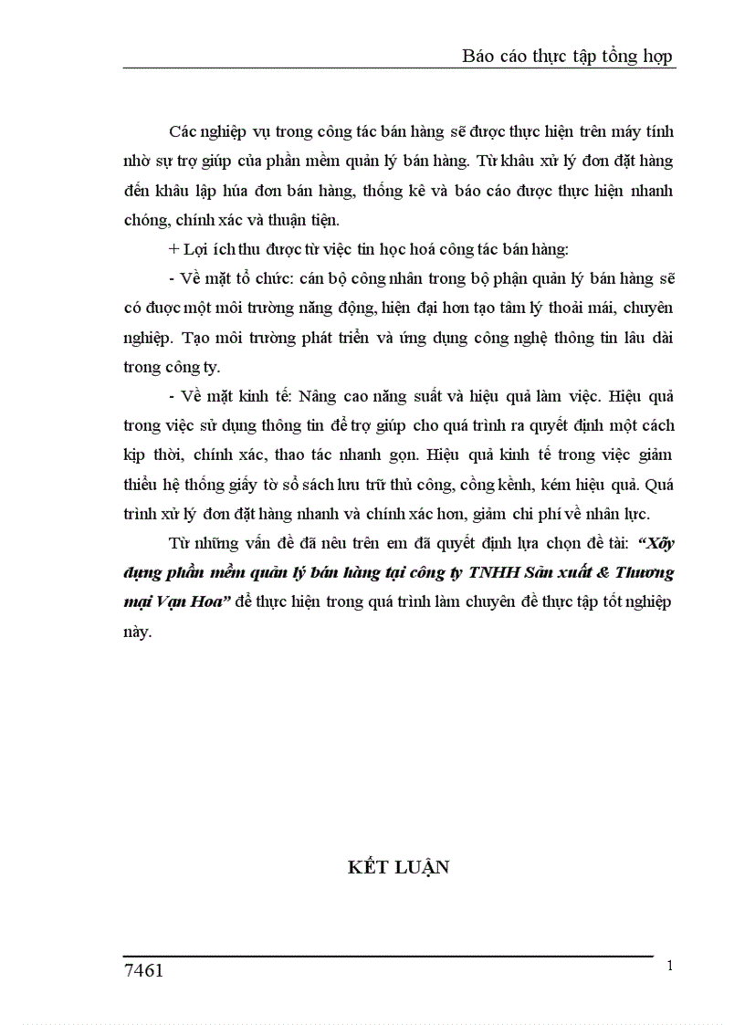 image for page Xây dựng phần mềm quản lý bán hàng tại công ty TNHH Sản xuất Thương mại Vạn Hoa