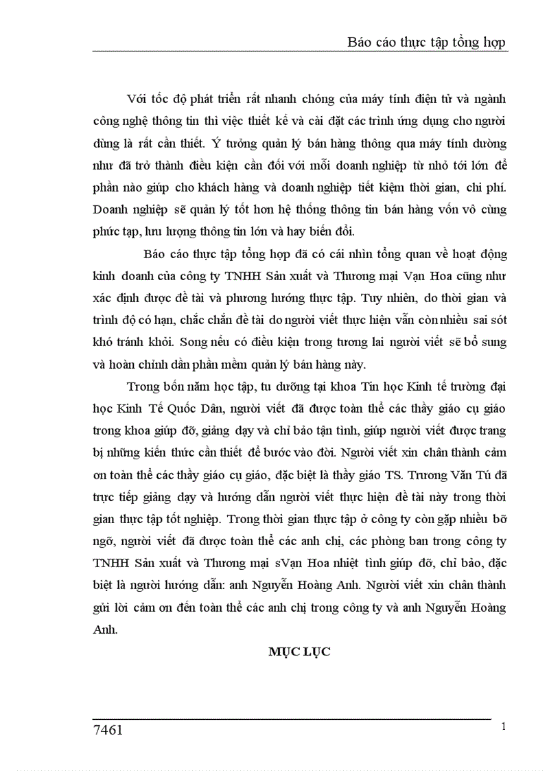 image for page Xây dựng phần mềm quản lý bán hàng tại công ty TNHH Sản xuất Thương mại Vạn Hoa