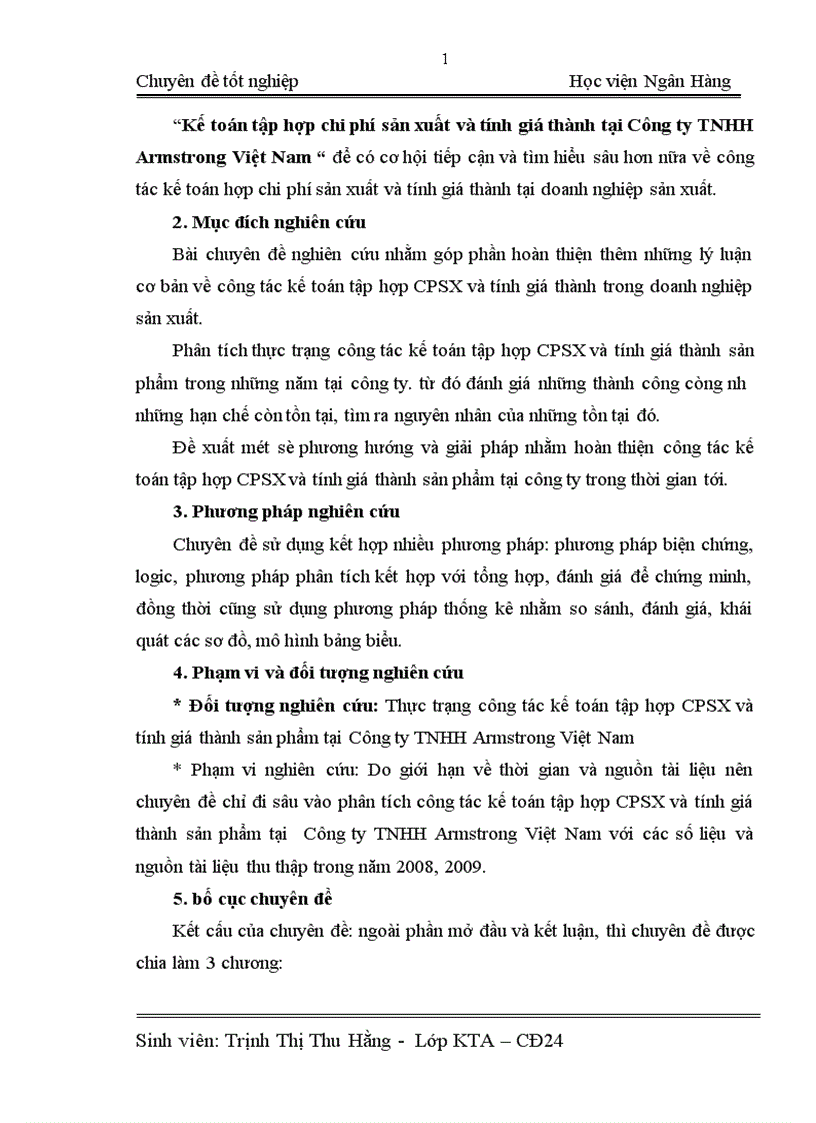 image for page Kế toán tập hợp chi phí sản xuất và tính giá thành tại Công ty TNHH Armstrong Việt Nam