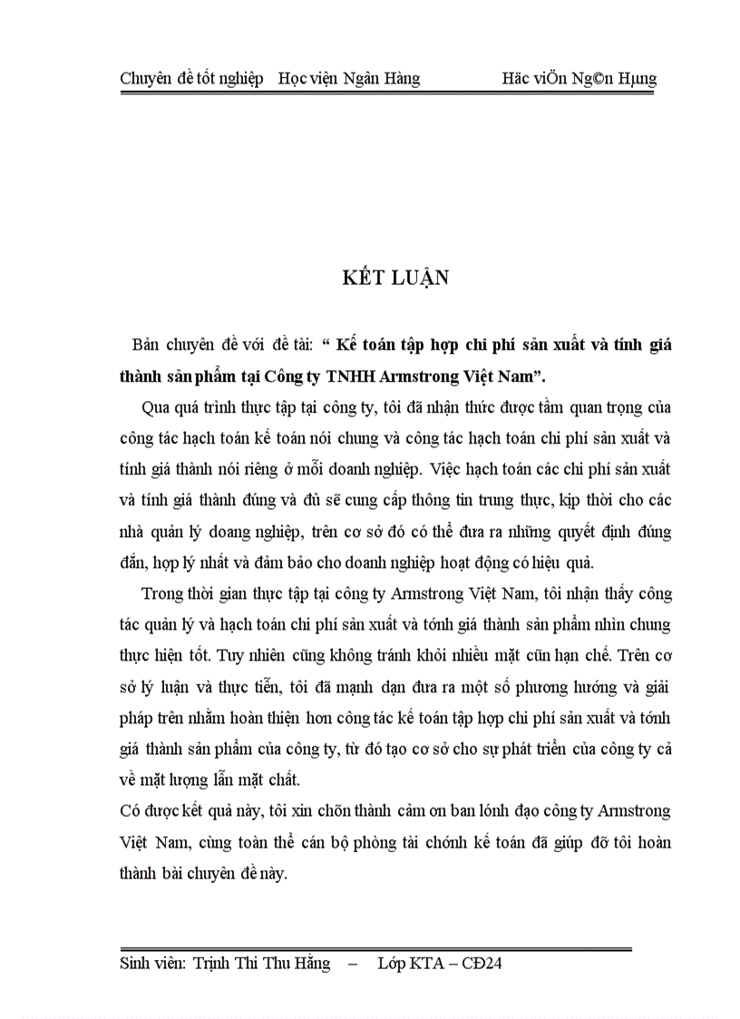 image for page Kế toán tập hợp chi phí sản xuất và tính giá thành tại Công ty TNHH Armstrong Việt Nam