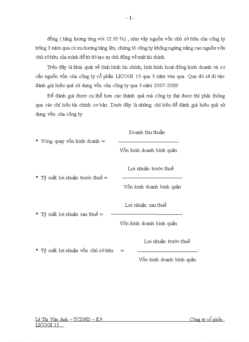 image for page Một số giải pháp nhằm nâng cao hiệu quả sử dụng vốn ở Công ty cổ phần LICOGI 15 1