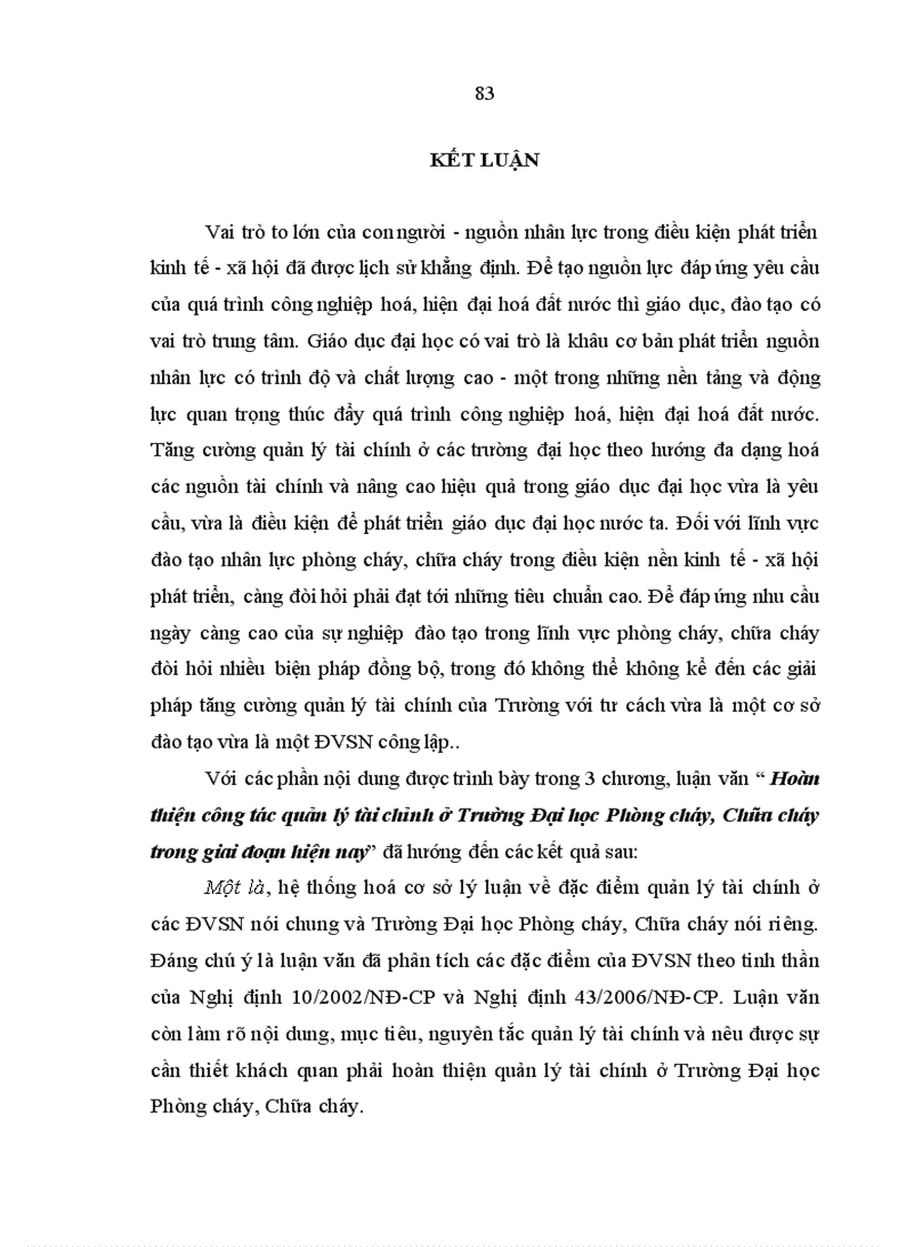 image for page Hoàn thiện quản lý tài chính ở Trường Đại học Phòng cháy Chữa cháy trong giai đoạn hiện nay