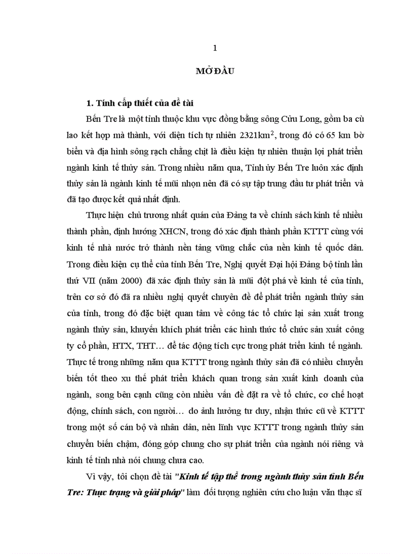 image for page Kinh tế tập thể trong ngành thủy sản tỉnh Bến Tre Thực trạng và giải pháp