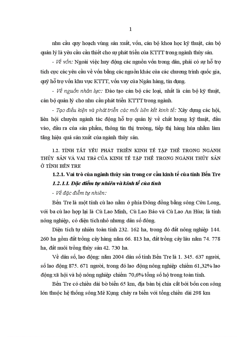 image for page Kinh tế tập thể trong ngành thủy sản tỉnh Bến Tre Thực trạng và giải pháp