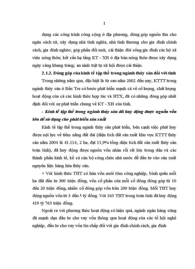 image for page Kinh tế tập thể trong ngành thủy sản tỉnh Bến Tre Thực trạng và giải pháp