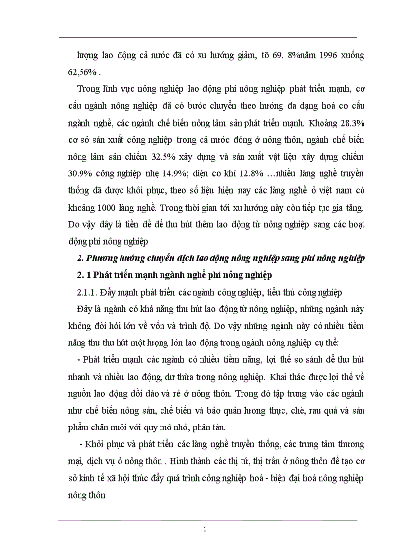 image for page Phương hướng và giải pháp chuyển dịch cơ cấu lao động nông nghiệp nông thôn ở Việt Nam giai đoạn 2001 2010 1