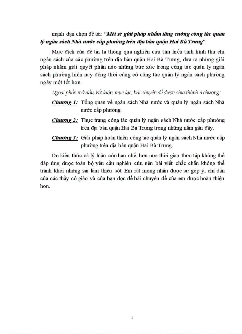 image for page Một số giải pháp nhằm tăng cường công tác quản lý ngân sách Nhà nước cấp phường trên địa bàn quận Hai Bà Trưng