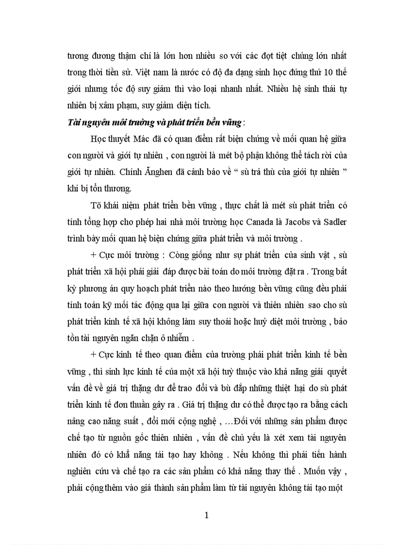 image for page Ý nghĩa thực tiễn rút ra khi nghiên cứu vấn đề quan hệ giữa cân bằng sinh thái với tăng trưởng và phát triển kinh tế bền vững ở Việt Nam