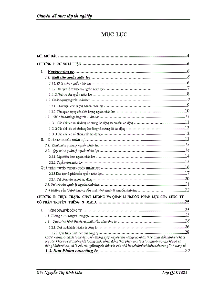 Một số giải pháp quản lý nhằm nâng cao chất lượng nguồn nhân lực tại công ty Cổ phần truyền thông Smedia O2TV 1