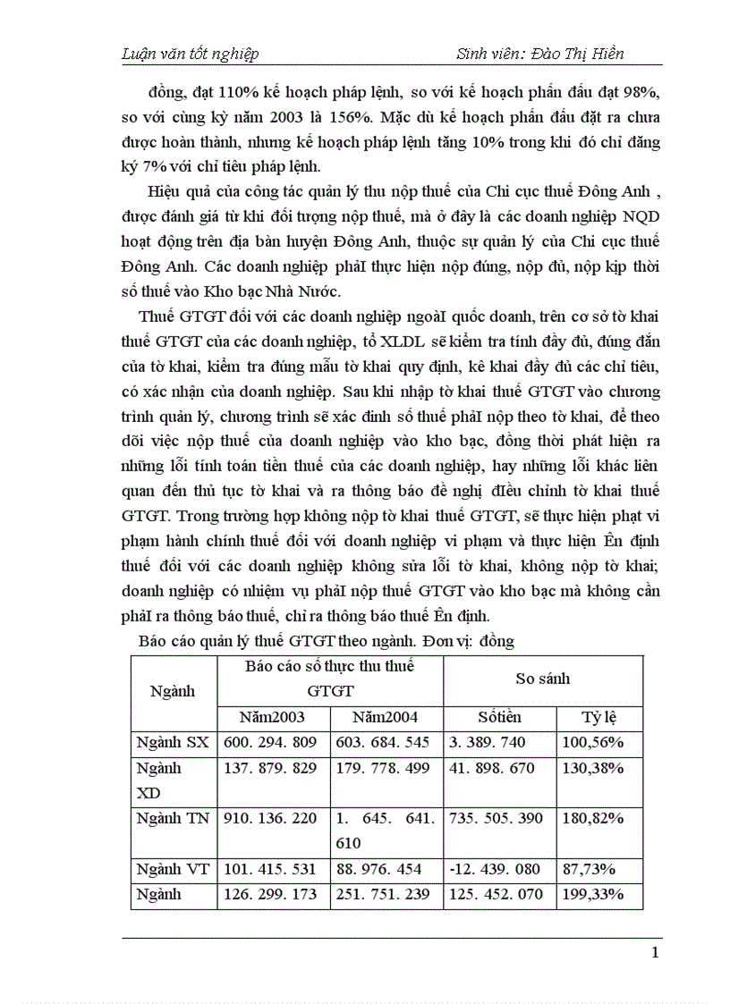 image for page Thực trạng công tác quản lý thu thuế GTGT đối với doanh nghiệp ngoài quốc doanh trên địa bàn huyện Đông Anh
