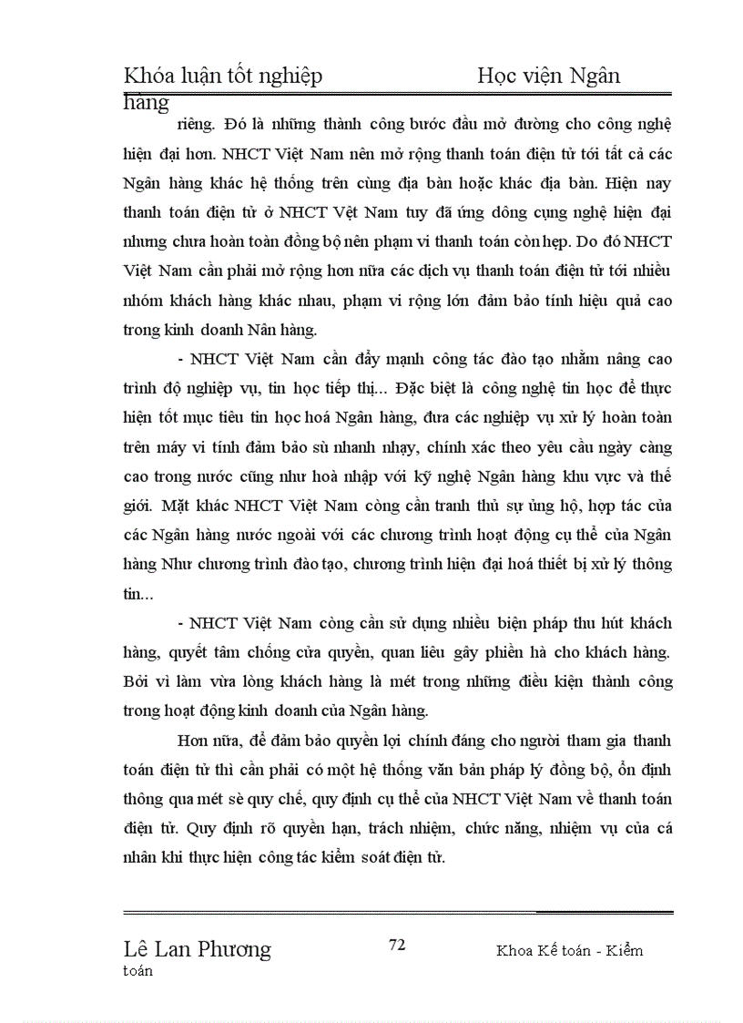 image for page Giải pháp nhằm hoàn thiện hệ thống thanh toán điện tử tại Ngân hàng Công thương Cẩm Phả