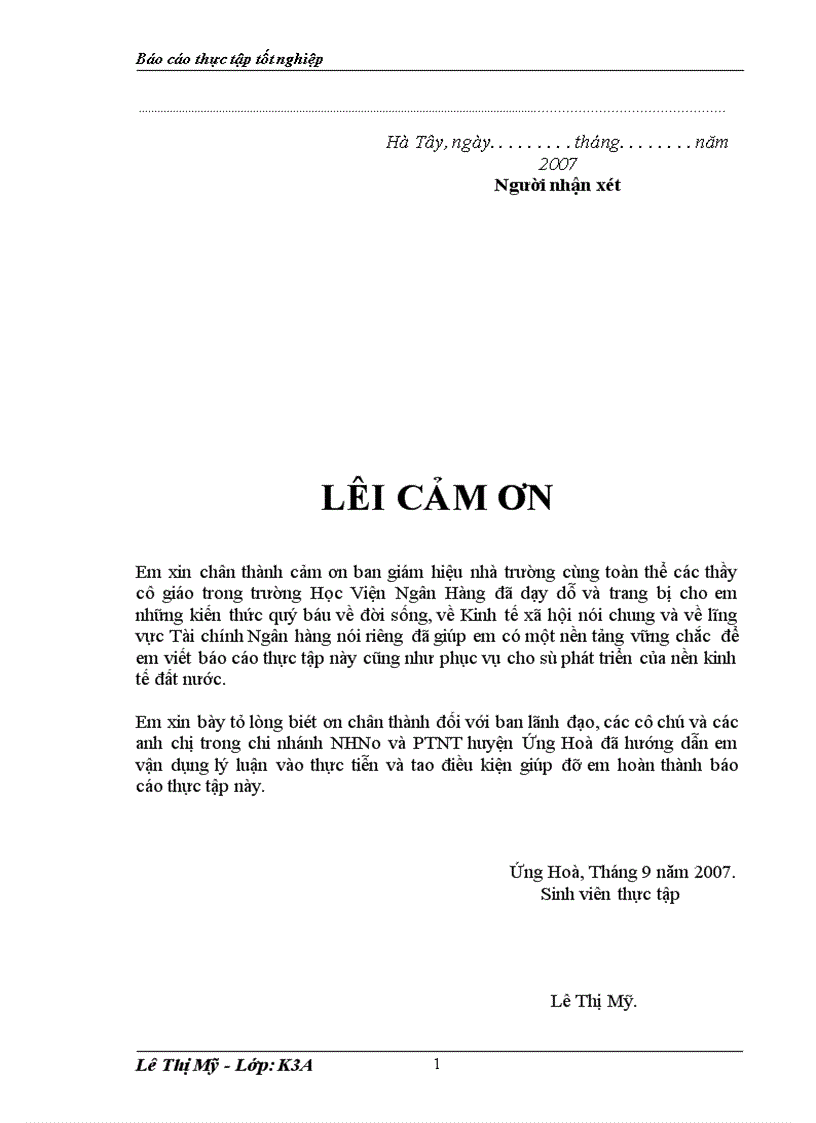 image for page Báo cáo thực tập tổng hợp tại NHNo và PTNT huyện Ứng Hoà tỉnh Hà Tây