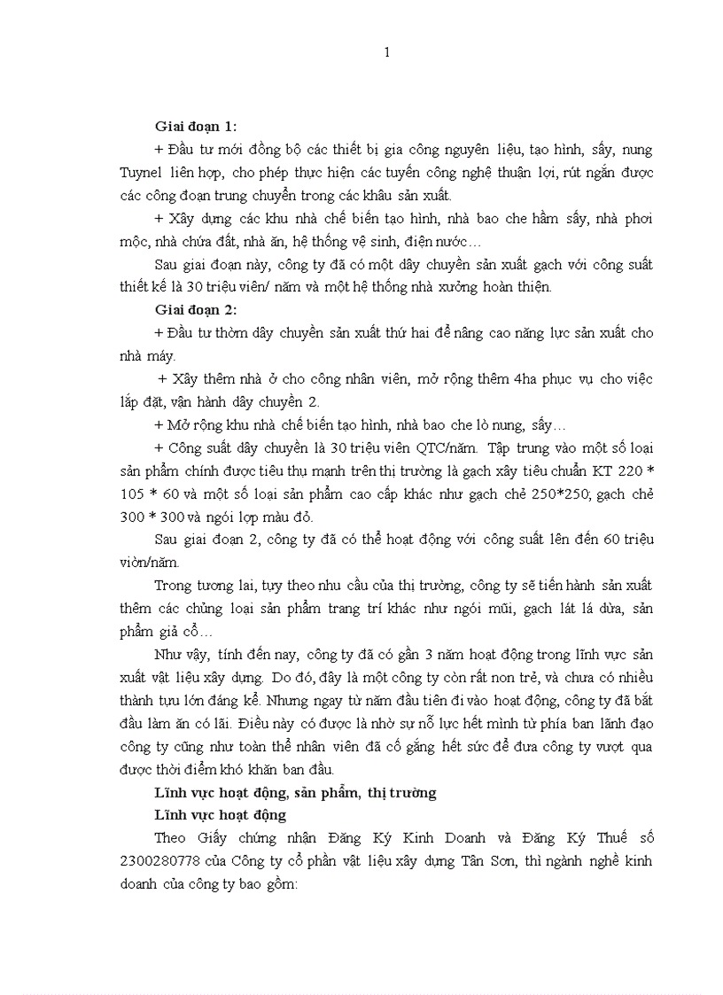 image for page Báo cáo thực tập tại Công ty cổ phần vật liệu xây dựng Tân Sơn