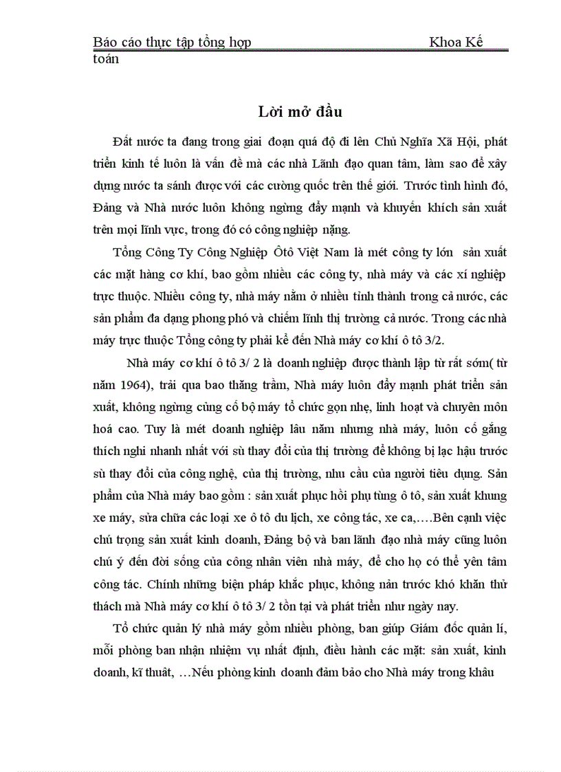 image for page Đặc điểm tổ chức kế toán tại Nhà máy cơ khí ô tô