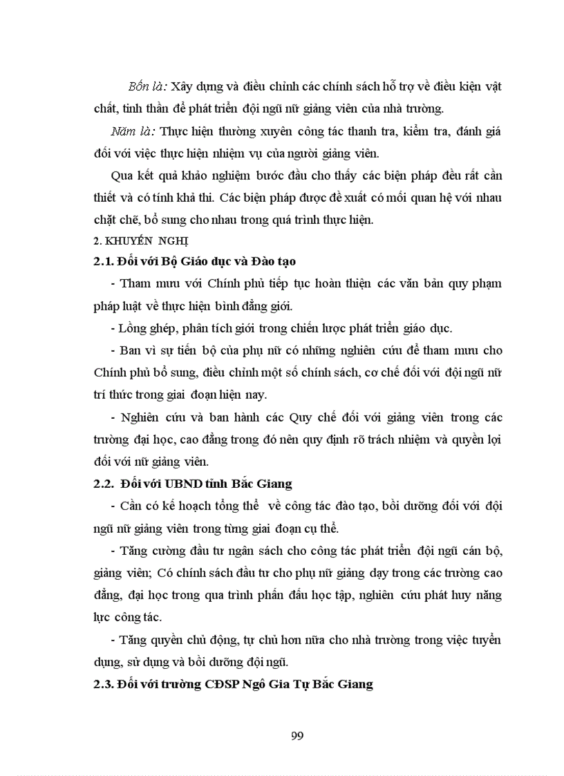 image for page Một số biện pháp phát triển đội ngũ nữ giảng viên trường CĐSP Ngô Gia Tự Bắc Giang 1