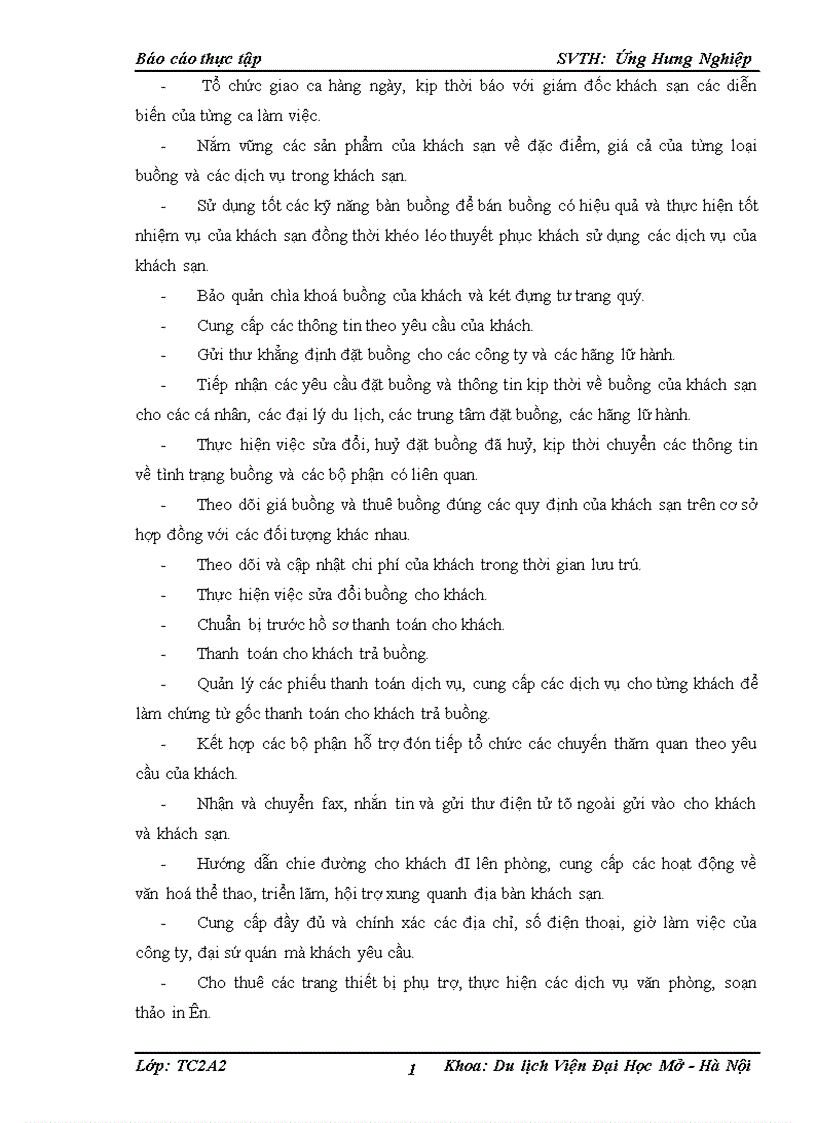 image for page Phân tích tình hình hoạt động của bộ phận ăn uống lễ tân buồng và marketing tại khách sạn 1