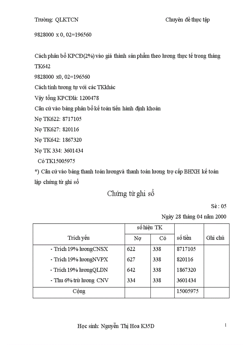image for page Hạch toán tiền lương và bảo hiểm xã hội 1