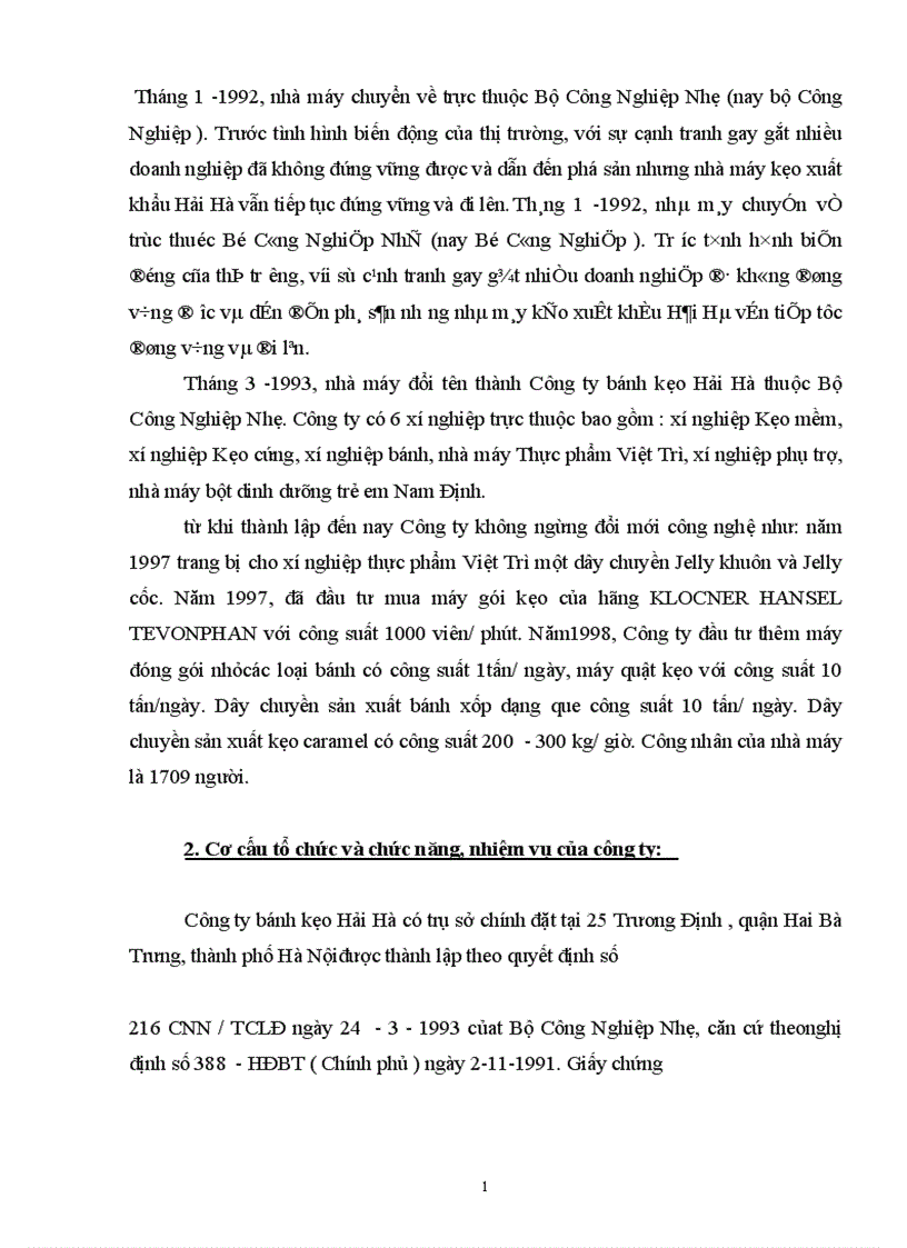image for page Báo cáo thực tập tại Công ty bánh kẹo Hải Hà 1