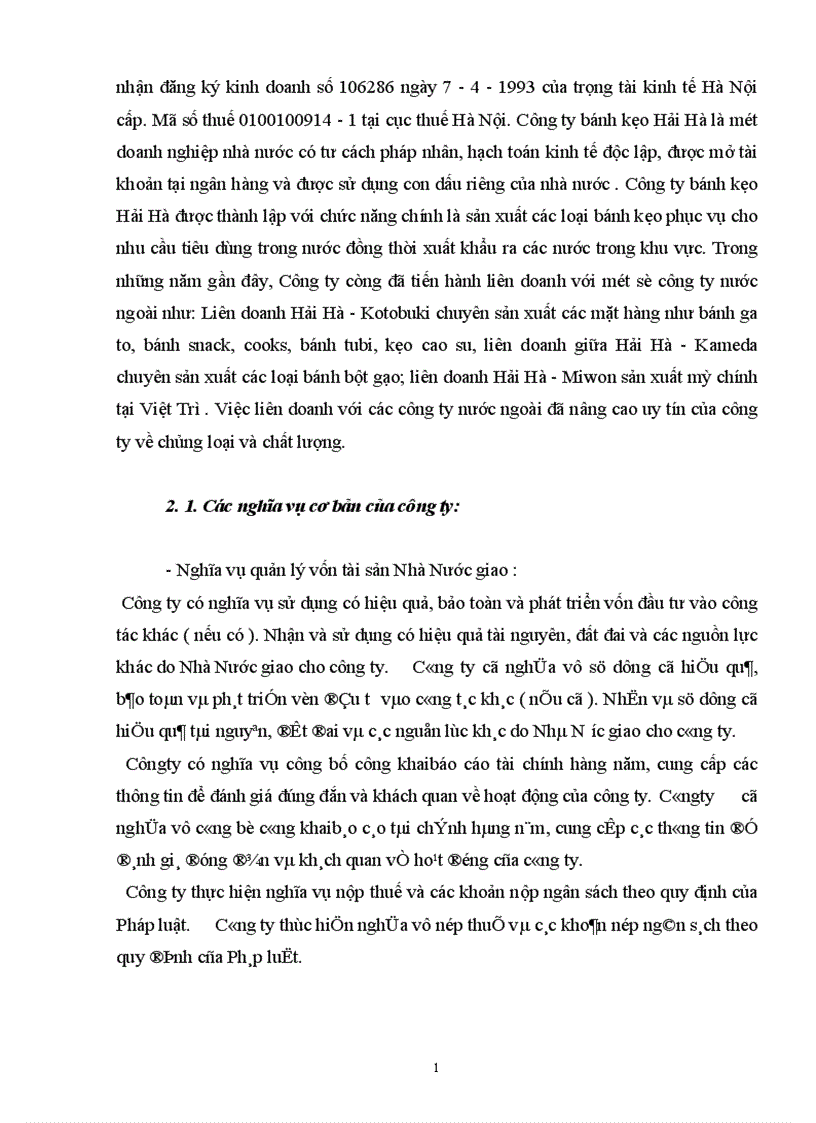 image for page Báo cáo thực tập tại Công ty bánh kẹo Hải Hà 1