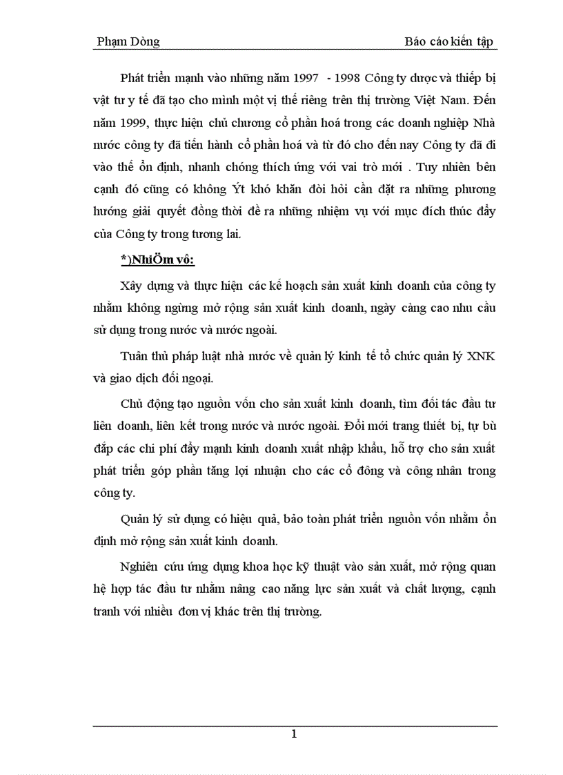 image for page Báo cáo tình hình sản xuất kinh doanh của Công ty cổ phần Dược và vật tư thiết bị y tế giao thông vận tải 1