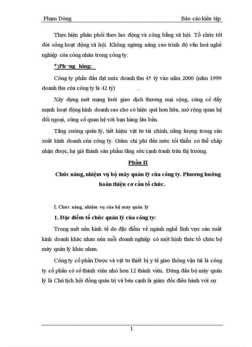 image for page Báo cáo tình hình sản xuất kinh doanh của Công ty cổ phần Dược và vật tư thiết bị y tế giao thông vận tải 1