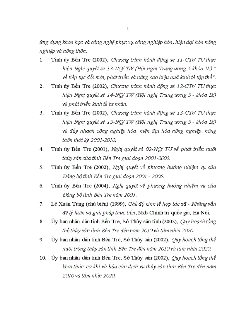 image for page Kinh tế tập thể trong ngành thủy sản tỉnh Bến Tre Thực trạng và giải pháp 1