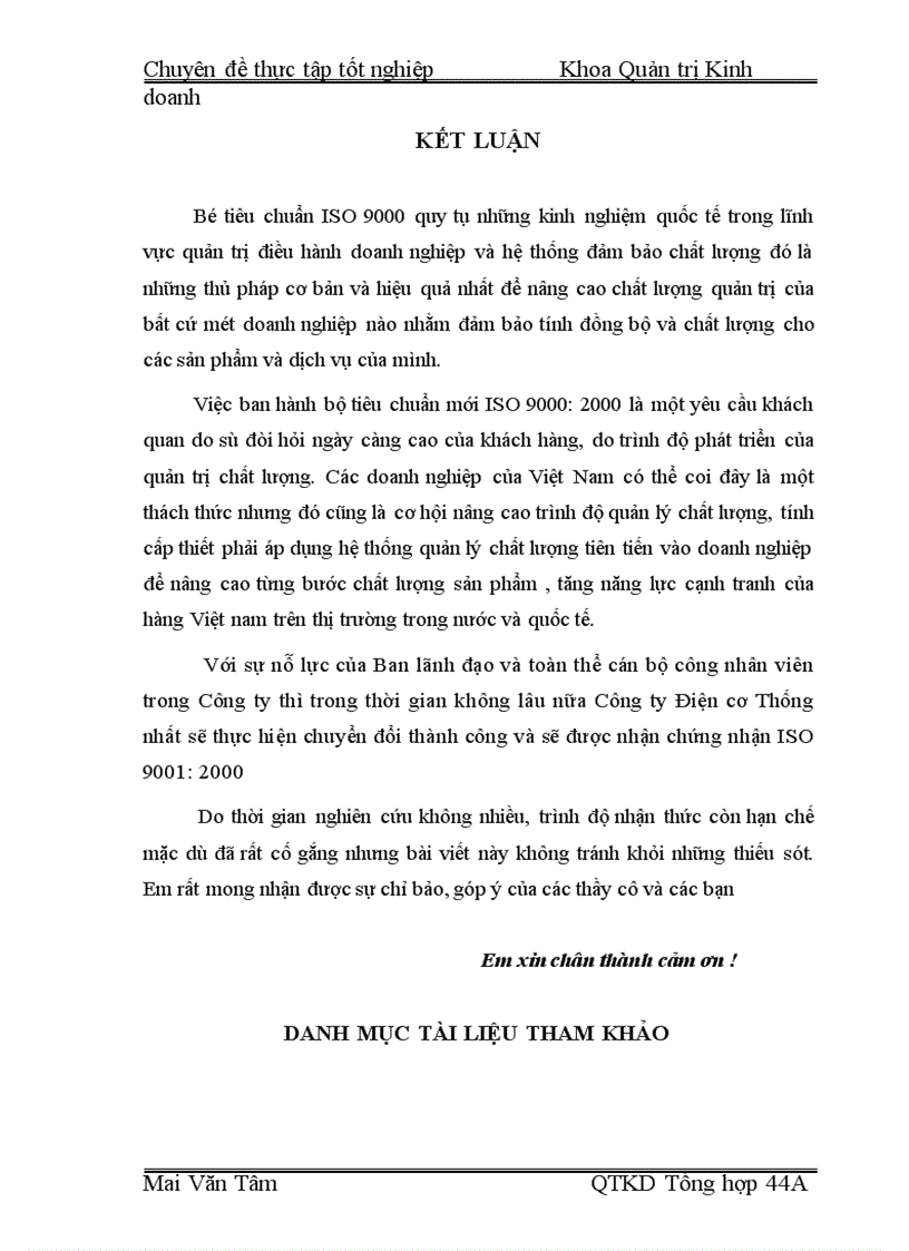 image for page Một số vấn đề về việc chuyển đổi hệ thống quản lý chất lượng theo tiêu chuẩn ISO 9000 phiên bản 1994 sang phiên bản 2000 tại Công ty Điện cơ Thống nhất 1