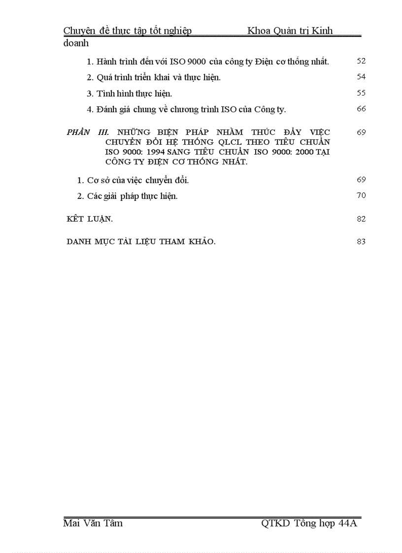 image for page Một số vấn đề về việc chuyển đổi hệ thống quản lý chất lượng theo tiêu chuẩn ISO 9000 phiên bản 1994 sang phiên bản 2000 tại Công ty Điện cơ Thống nhất 1