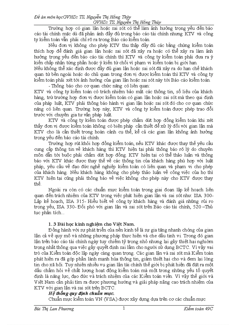 image for page Thực trạng về gian lận và sai sót trên Báo cáo tài chính và trách nhiệm của kiểm toán viên đối với gian lận và sai sót tại Việt Nam hiện nay 1