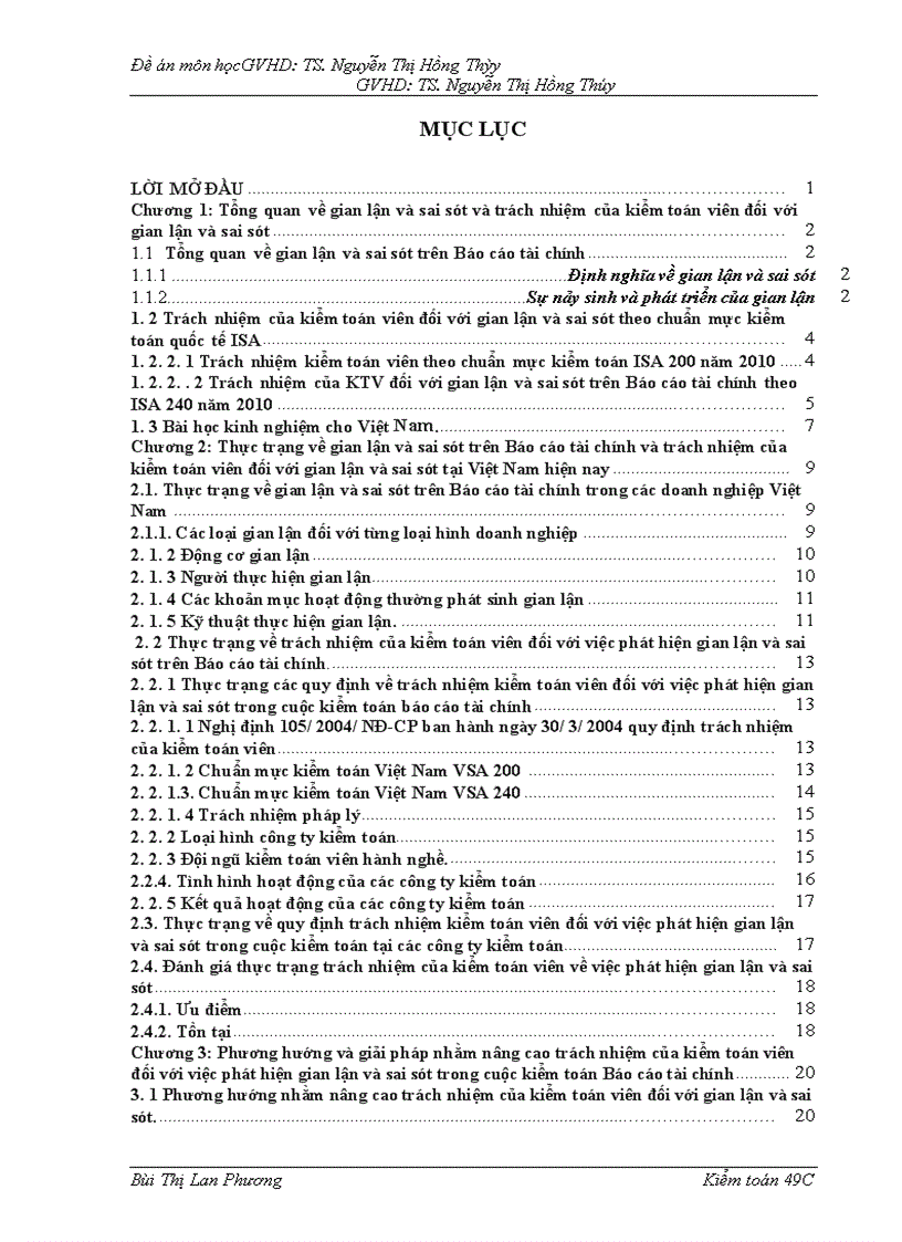 image for page Thực trạng về gian lận và sai sót trên Báo cáo tài chính và trách nhiệm của kiểm toán viên đối với gian lận và sai sót tại Việt Nam hiện nay 1