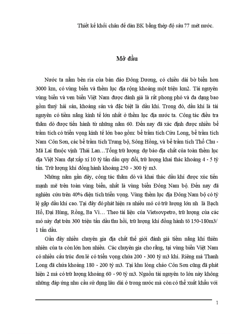 image for page Thiết kế khối chân đế dàn BK bằng thép độ sâu mét nước