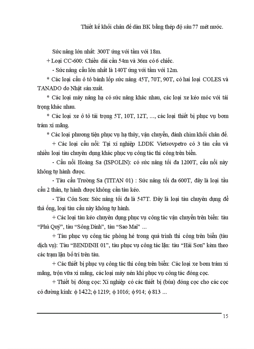 image for page Thiết kế khối chân đế dàn BK bằng thép độ sâu mét nước