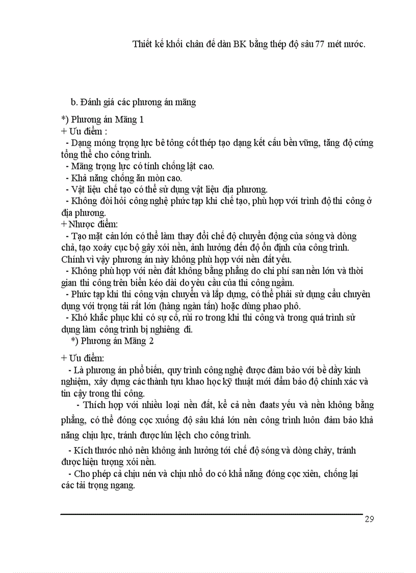 image for page Thiết kế khối chân đế dàn BK bằng thép độ sâu mét nước
