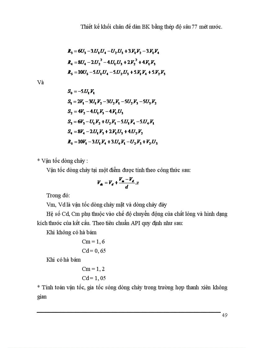image for page Thiết kế khối chân đế dàn BK bằng thép độ sâu mét nước